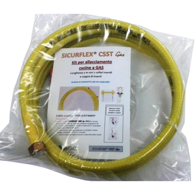 Tubo Flessibile Gas Uni15266 Cm.300 F.F.1/2