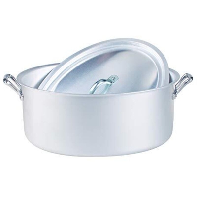 Casseruola Ovale in Alluminio con Coperchio 32cm - Agnelli