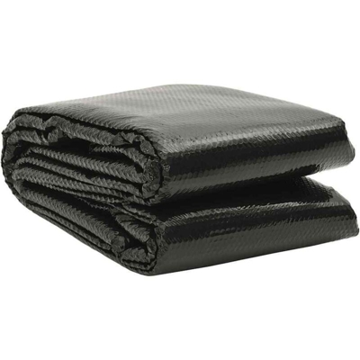 vidaXL Copripiscina Rettangolare 1200x600 cm in PE Nero - Nero