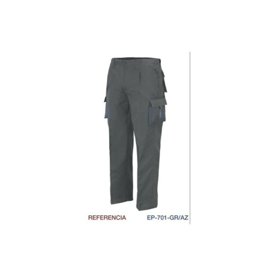 Vesin - PANTALONE MULTITASCHE CON RINFORZO GRIGIO L9000 T-50