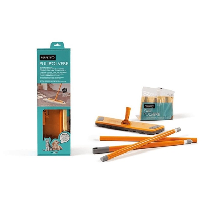 Kit Scopa con Manico 130 cm + 20 Retine - Perfetto