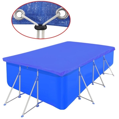 vidaXL Copertura per Piscina Rettongolare in PE 90gr/mq 394 x 207 cm - Blu