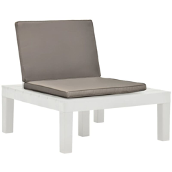 Imagen de Sedia a Sdraio da Giardino e Cuscino in Plastica Bianca - Bianco - Vidaxl al mejor precio Sedia a Sdraio da Giardino e Cuscino in Plastica Bianca - Bianco - Vidaxl precio