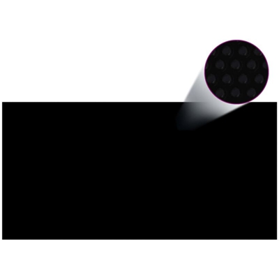 vidaXL Copertura per Piscina Nera 975x488 cm in PE - Nero