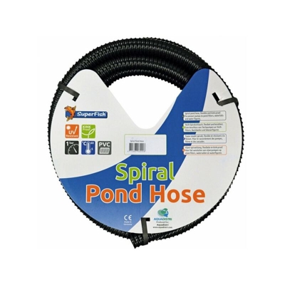 Tubo A Spirale Flessibile In Pvc Rinforzato Ø 40 Mm 5 Mt Per Laghetto Stagno
