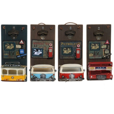 Decorazione pensile DKD Home Decor Metallo MDF (4 pcs) (15 x 11 x 34 cm)