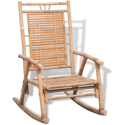 Sedia a dondolo in bamboo
