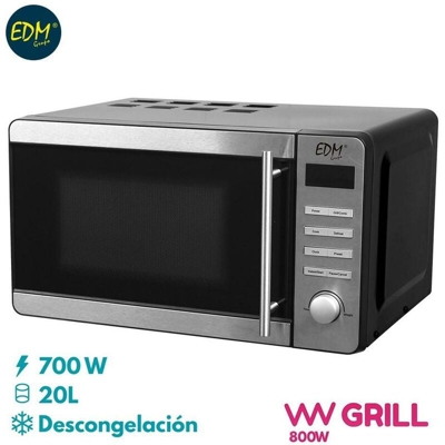 Microonde 20l cromato 700w con griglia EDM