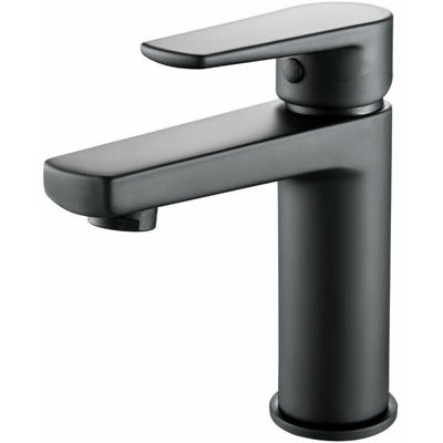 Miscelatore lavabo linea blackmix nero satinato completo di accessori