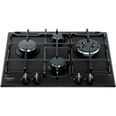 Hotpoint Ariston PCN 640 T (AN) R /HA Piano Cottura a Gas 4 Fuochi 60 cm Nero