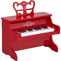 HOMCOM Tastiera Elettonica per bambini 3-6 anni con 25 tasti in ABS rosso características