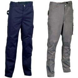 Rabat pantalone da lavoro Grigio taglia M per primavera estate in poliestere e cotone con tasche alle ginocchiere Grigio M - Cofra precio