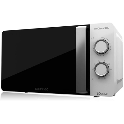 Forno a microonde cecotec proclean 3110/ 700w/ capacità 20l/ funzione grill/white