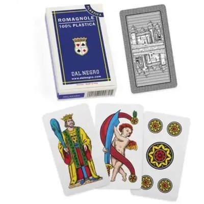 Mazzo di Carte da Gioco Italiane Regionali Romagnole in Plastica per Giocare