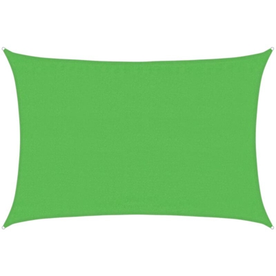 vidaXL Vela Parasole 160 g/m² Verde Chairo 3,5x4,5 m in HDPE - Verde