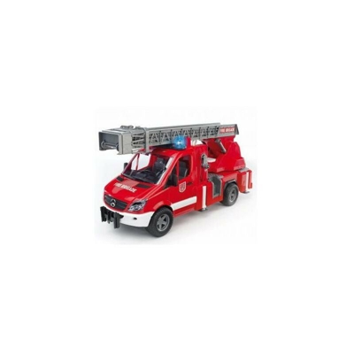 02532 - Mercedes Benz Autopompa Pompieri con Scala, Pompa dell`Acqua e Luci e Suoni - Bruder