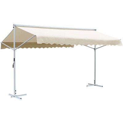 YOUTHUP Tenda Parasole con Piedistallo 500x300 cm Crema - crema