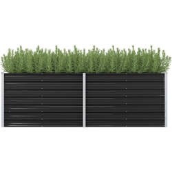 Fioriera per Giardino Antracite 240x80x77 cm in Acciaio Zincato características