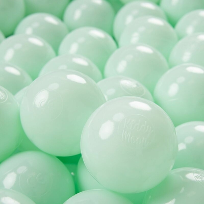 KiddyMoon 100 ? 7CM Palline Morbide Colorate Per Piscina Bambini Fatto In EU, Menta - menta