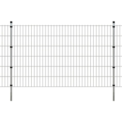 YOUTHUP Pannello di recinzione 2D giardino con paletti 2008x1230 mm 2m argento - Argento precio