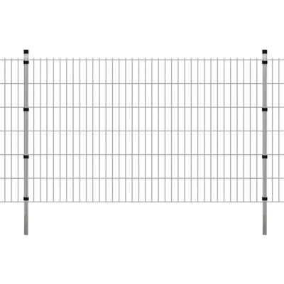 YOUTHUP Pannello di recinzione 2D giardino con paletti 2008x1230 mm 2m argento - Argento