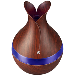yx-188 300ml umidificatore aroma USB diffusore color legno scuro LED 7 características