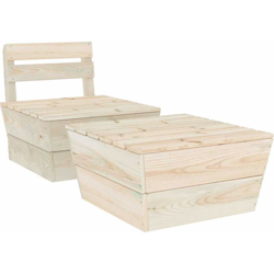 vidaXL Set Divani da Giardino 2 pz in Legno di Abete Impregnato - Marrone características