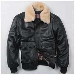 Bomber Invernale In Vera Pelle Con Collo Di Pelliccia Avirex Fly Air Force Flight Jacket [ nero / Xxl] características