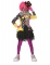 Costume giacca multicolore da clown per donna