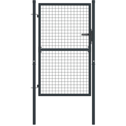 Cancello da Giardino in Acciaio Zincato 100x175 cm Grigio características