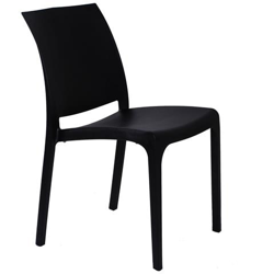 Sedia Stile Moderno Elegante Robusta In Polipropilene Impilabile Volga Nero Set 4 características