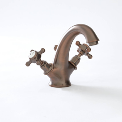 Hudson Reed Elizabeth Rubinetto Miscelatore Monoforo per Lavabo Bagno con Design a Croce - Colore Bronzo Brunito - 170 x Ø60 x 130mm características