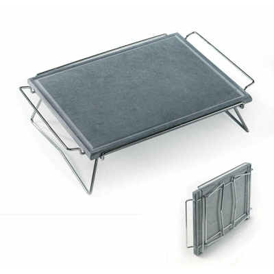 Pietra Ollare Naturale Piastra Cottura Dietetica Pieghevole Barbecue Ompagrill