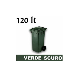 Grecoshop - Cassonetto/Pattumiera/Contenitore/Bidone per raccolta rifiuti uso esterno 120lt Verde scuro en oferta