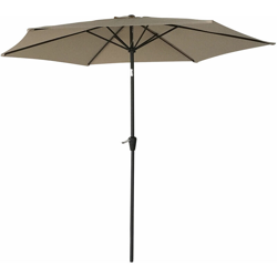 Beneffito - HAPUNA - Diametro parasole tondo dritto 2,70 metri reclinabile - Alluminio - Protezione UV - Apertura facile, manovella - Talpa precio