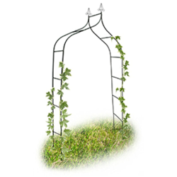 Arco per Rose Rampicanti, 255x140x38 cm, Struttura Resistente alle Intemperie, Design Romantico, Verde Scuro en oferta