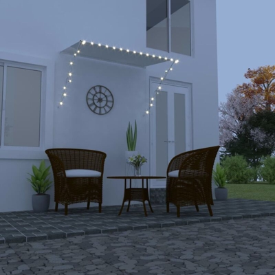 Tenda da Sole Retrattile con LED 200x150 cm Crema - crema - Vidaxl