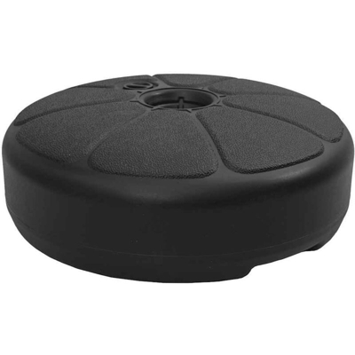 vidaXL Base per Ombrellone Riempibile con Sabbia/Acqua 15L Nera - Nero