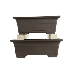 Vasi per bonsai Giapponesi Morrisan rettangolari in gres (Set da n.2 pezzi) - B05-17 características
