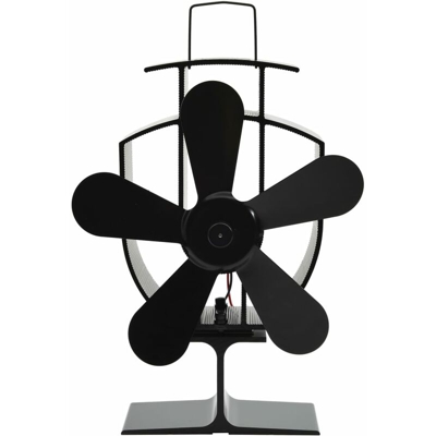 Ventilatore per la Stufa Nero con 5 Pale - Nero - Vidaxl
