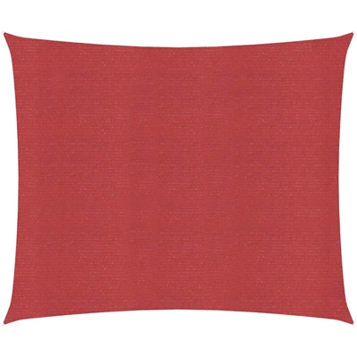 vidaXL Vela Parasole 160 g/m² Rossa 6x6 m in HDPE - Rosso