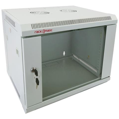 Armadio rack da muro 19'' 9U 570x450x520mm parete SOHORack smontato DIY bianco RAL7035 de RackMatic