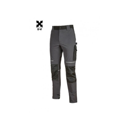 ATOM - PANTALONE DA LAVORO IN COMODO TESSUTO U-4 RESISTENTE, TRASPIRANTE, IDROREPELLENTE - PE145AG ASPHALT GREY U-POWER - Taglia L en oferta