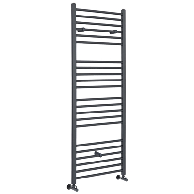 Hudson Reed Artle Scaldasalviette Piatto di Design Verticale - Termoarredo Bagno ad Acqua Calda - Acciaio Antracite - 670W - 1600 x 400mm