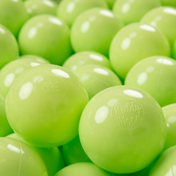 KiddyMoon 300 ? 7CM Palline Morbide Colorate Per Piscina Bambini Fatto In EU, Verde Chiaro - verde chiaro en oferta