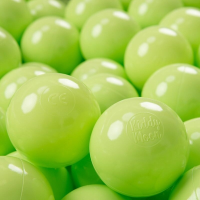 KiddyMoon 300 ? 7CM Palline Morbide Colorate Per Piscina Bambini Fatto In EU, Verde Chiaro - verde chiaro