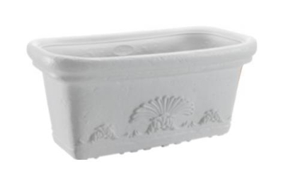 Fioriera flora resina cm 60 bianca