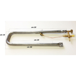 Eurostore07 - BRUCIATORE PER BARBECUE FAI DA TE CM 50 GAS BOMBOLA CON VALVOLA SICUREZZA características