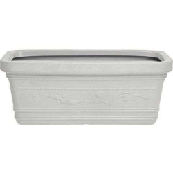 Vaso fioriere rettangolare maxi festonato doppio bordo bianco cm 80x40x35h características