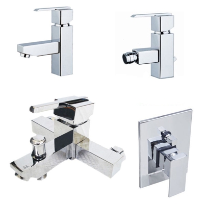 Miscelatore Miscelatori Lavabo Bidet Vasca Incasso doccia Panama 4 Pz.